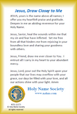 151-100 Draw Closer to Jesus Prayer Card (Pack of 100)