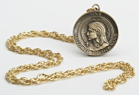 614 Holy Name Medallion 1 3/8" Diameter on Chain