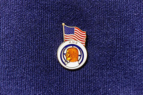 1012 HNS Enamel Lapel Pin with Flag