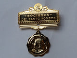 404S  Single Two Piece Badge in Gold with Spanish Text, Add On to Pack of 12 Badges